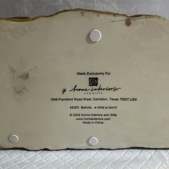 2002 Home Interiors Behold A Child‎ Is Born Nativity Scene 55053 Sculpture - Picture 10 of 10